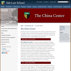 The China Law Center-Yale