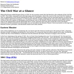 The Civil War at a Glance