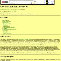 The Climate Cookbook