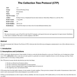 The Collection Tree Protocol (CTP)