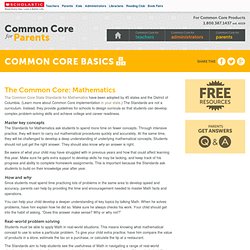 The Common Core: Mathematics