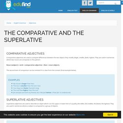 The comparative and the superlative