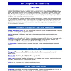The Computer Vision Industry