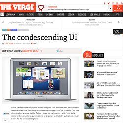 The condescending UI