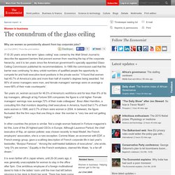 The conundrum of the glass ceiling