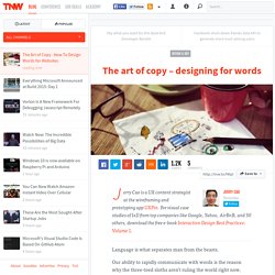 The Art of Copy - How To Design Words for Websites