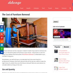 Furniture Removal Cost