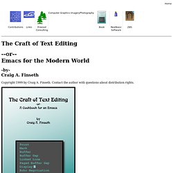 The Craft of Text Editing