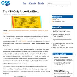 The CSS-Only Accordion Effect