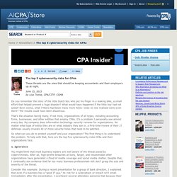 The top 5 cybersecurity risks for CPAs