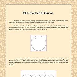 The Cycloidal Curve