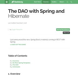 The Persistence Layer with Spring 3.1 and Hibernate