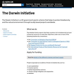 The Darwin Initiative - Groups