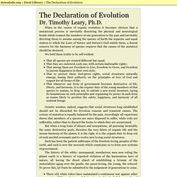 The Declaration of Evolution