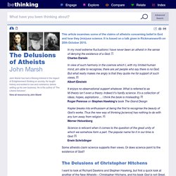 The Delusions of Atheists