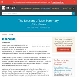 The Descent of Man Summary