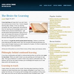 The Desire for Learning