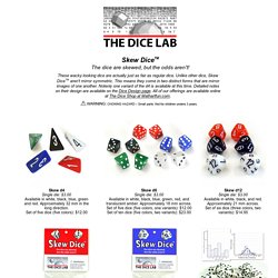 The Dice Lab Skew Dice page