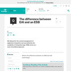 The difference between EAI and an ESB