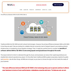 The Difference Between WAN And SD-WAN