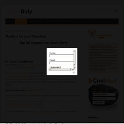 The Dirty Facts on "Clean Coal