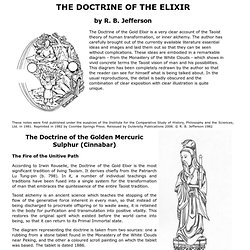 THE DOCTRINE OF THE ELIXIR - R. B. Jefferson