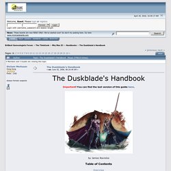 The Duskblade's Handbook