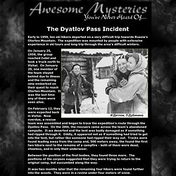 The Dyatlov Pass Incident