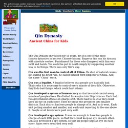 The Qin Dynasty - Ancient China for Kids