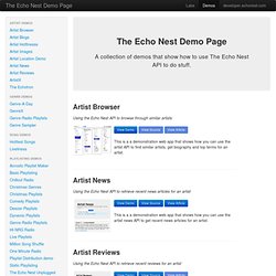 The Echo Nest Demo Page