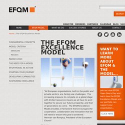 The EFQM Excellence Model