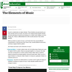 The Eight Basic Elements of Music