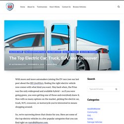 The Top Electric Car, Truck, SUV, and Crossover