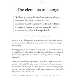 The Elements of Change