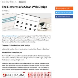 The Elements of a Clean Web Design
