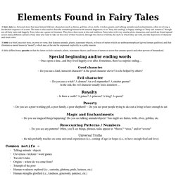 The Elements of a Fairy Tale