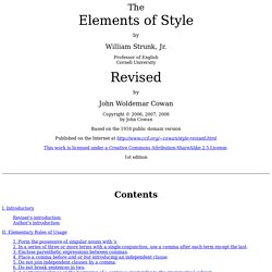 The Elements of Style Revised