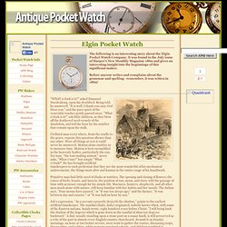 The Elgin Pocket Watch