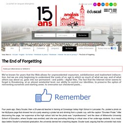 The End of Forgetting — Anglais
