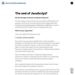 The end of JavaScript?