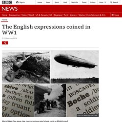 The English expressions coined in WW1