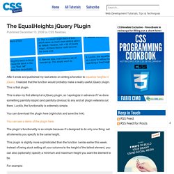 The EqualHeights jQuery Plugin