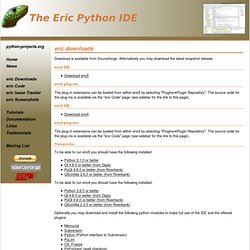 The Eric Python IDE - Download
