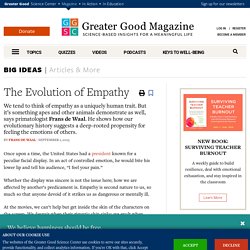 The Evolution of Empathy