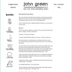 The Fault In Our Stars on John Green's website