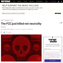 The FCC just killed net neutrality