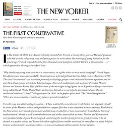 Life and Letters: The First Conservative