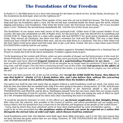 The Foundations of Our Freedom
