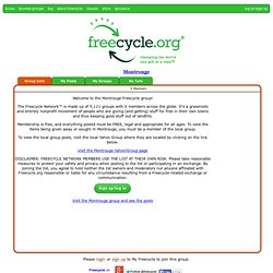 Le réseau Freecycle - à propos du groupe Montrouge