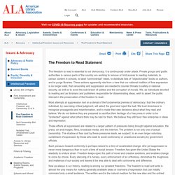 The Freedom to Read - ALA